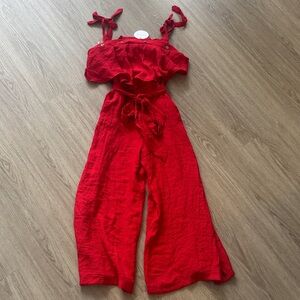 NWT Made With Love Elegant Red Jumpsuit